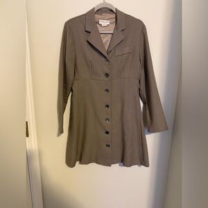 Alyn Paige Gray Textured Blazer dress vintage US made office wear